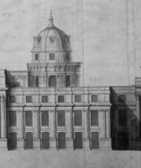 Part of a proposal for the replacement of the palace drawn by  in 1698. The palace was never rebuilt.