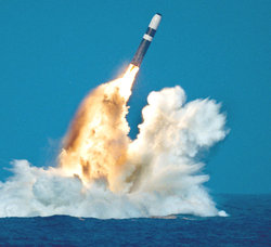 Trident missile launch in the United States