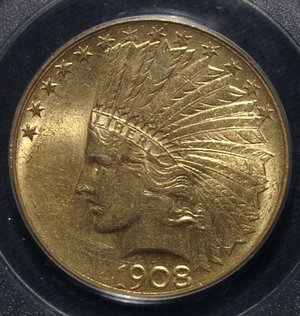A 1908 Eagle, Graded MS62