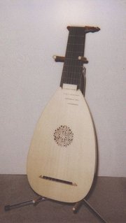 8-course tenor Renaissance lute. This is a replica of a historical instrument