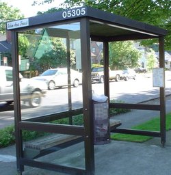 Bus shelter Center Street Northeast 
