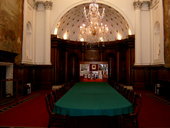 The former House of Lords chamber in the , today in use as a function room by the Bank of Ireland.