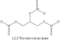 Nitroglycerin (structural formula)