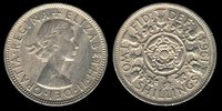 Elizabeth II two shillings 1964