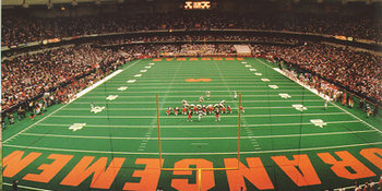 The Carrier Dome During a  Football Game