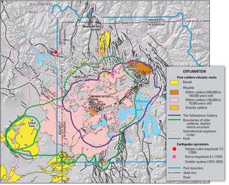 Yellowstone sits on top of three overlapping calderas. (USGS)