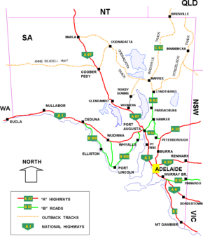South Australian cities, towns, settlements and 