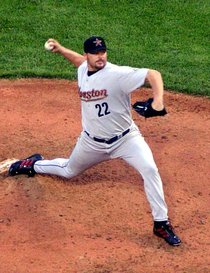 Roger Clemens pitching for the Houston Astros in 2004, his first season in the National League