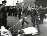 General  awards a wounded Polish pilot