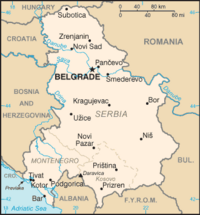 Map of Serbia-Montenegro