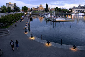 Victoria's Inner Harbour with the Provincial Legislature in the background.