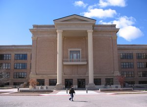 The "Old Main" building at the campus of West Texas A&M University