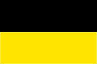 Flag of the Habsburg Monarchy, the Austrian Empire until  and of the Austrian part of Austria-Hungary until .