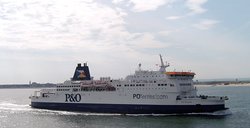 The Pride of Burgundy, a P&O Ferries car ferry on the Dover-Calais route