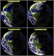 Illumination of the earth during various seasons