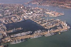 Portsmouth Naval Dockyard.