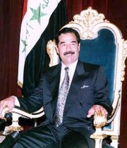 Imprisoned Saddam Hussein