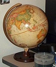 A cream coloured globe
