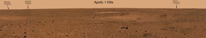 Apollo Hills panorama from the Spirit landing site