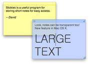 Screenshot of Stickies from Mac OS X