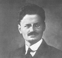 1915 passport photo of Trotsky