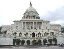 Closeup of the capitol building (west face)