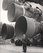 The  engines of the S-IC first stage engines dwarf their creator, .