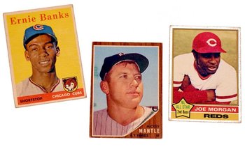 Topps Baseball cards from the 1950s, 1960s and 1970s
