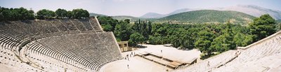 Panoramic view of the theater at Epidaurus