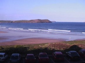 View of the beach from New Polzeath.