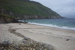 Keem bay on Achill island is said to be one of the most beautiful beaches in Ireland.