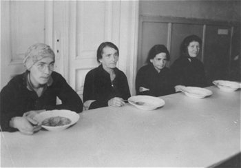 A soup kitchen for women in the Warsaw Ghetto