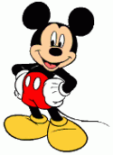 Mickey's most recognizable look has him wearing red shorts and yellow shoes.