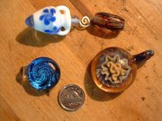 Hand-blown glass beads and pendants