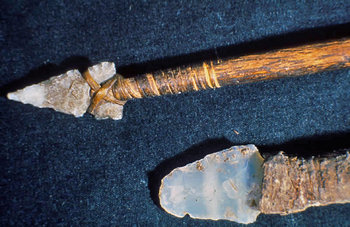 Hunting spear and knife, from .