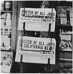 San Francisco Examiner, Feb. 1942, newspaper headlines.