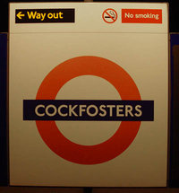 Cockfosters Sign