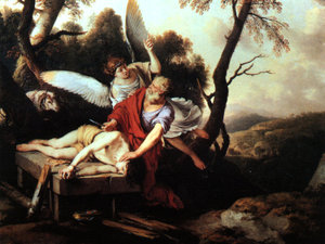 "Abraham Sacrificing Isaac" by Laurent de LaHire, 1650