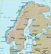 Map of Scandinavia and 