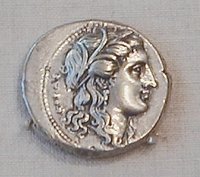 Coin, a silver tetradrachm minted by  about 310 - 305 BC