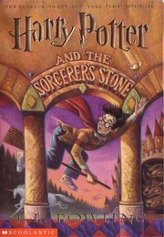 Cover of the  edition of Harry Potter and the Philosopher's Stone, known as Harry Potter and the Sorcerer's Stone