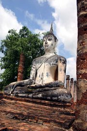 Seated Buddha at Sukhothai, Thailand