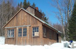 A sugarshack where sap is boiled down to maple syrup.