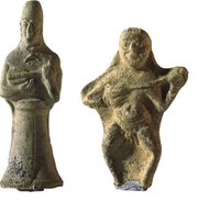 Figurines playing the ancestor of the Guitar. Excavated in Susa, . Dated 3rd Millennium BC.