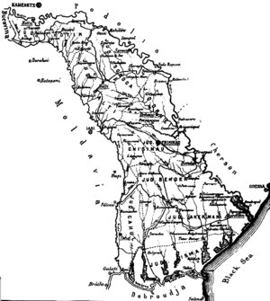 Old map of Bessarabia