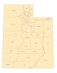 Utah's County Boundaries.