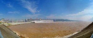 Three Gorges Dam construction site, emitting side, , 