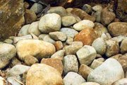 A jumble of boulders in an Australian creekbed