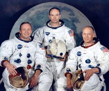 Apollo 11 crew portrait (L-R: Armstrong, Collins, and Aldrin)