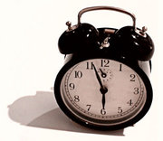 A windup alarm clock
